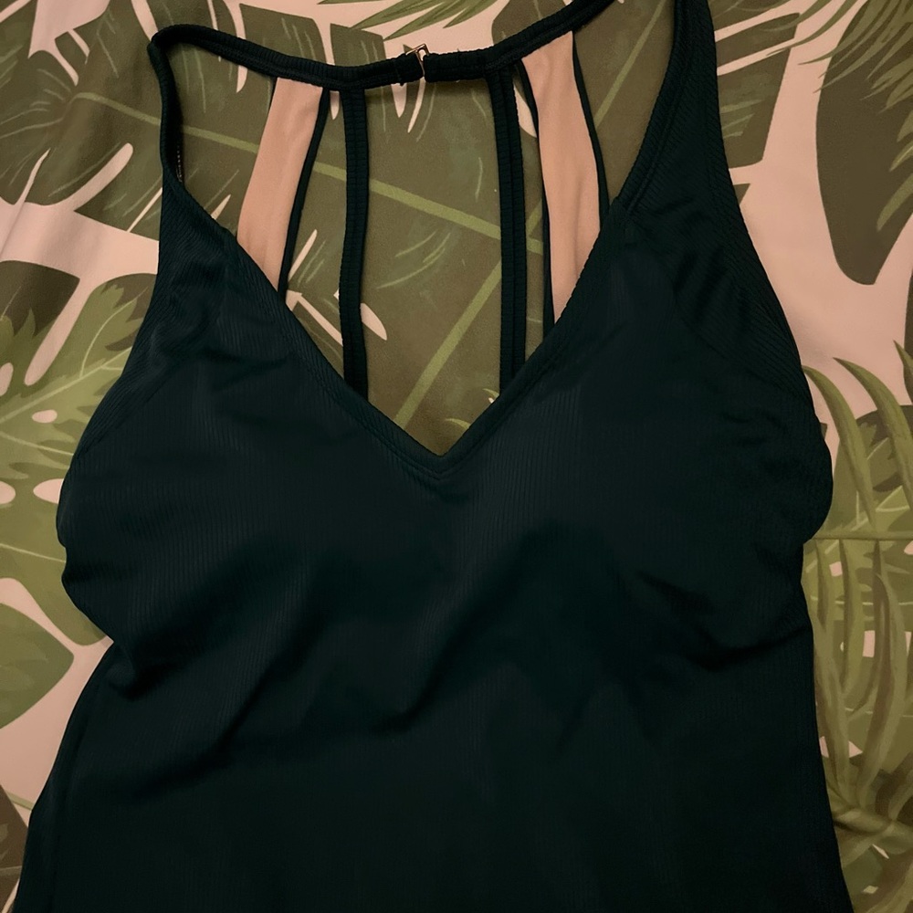 Teal Blue/Green Strappy Tankini Swim Separate sz Small